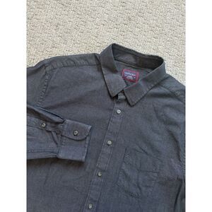 UNTUCKit Men's Shirt‎ Size Large Long Sleeve Button-up Black/Charcoal